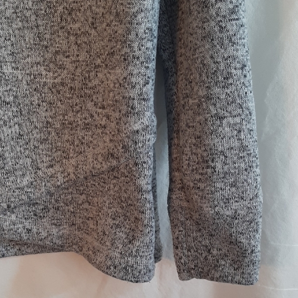 Idealogy White, Dark And Light Grays Cowl Neck Shirt Fleece Lined Women's Sz L - Picture 8 of 14